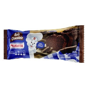 BOLO PLUSVITA SABOR CHOCOLATE 250G