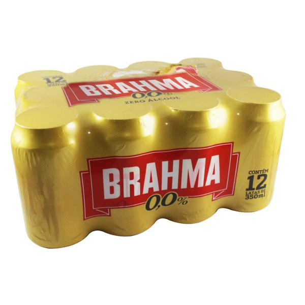 CX CERVEJA BRAHMA 0.0% ALCOOL LT350ML C/12UN