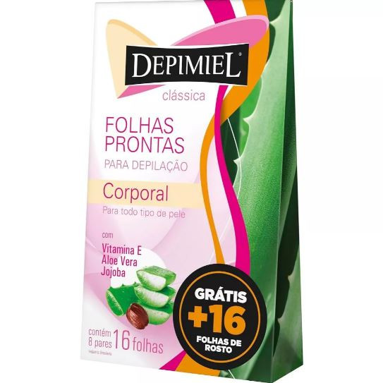 FOLHAS DEPILATORIA CORPORAL 16 FOLHAS DEPIMIEL