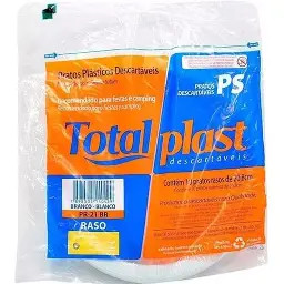 Prato 14,8cm Raso com 10 (TotalPlas)