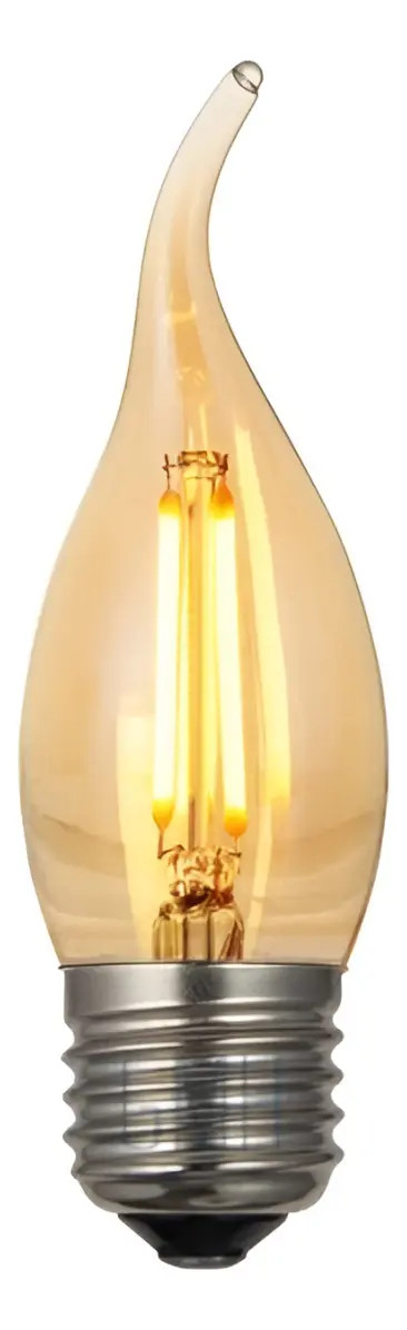 Lampada Filamento Led Vela Chama Ambar 4w E27 Bivolt
