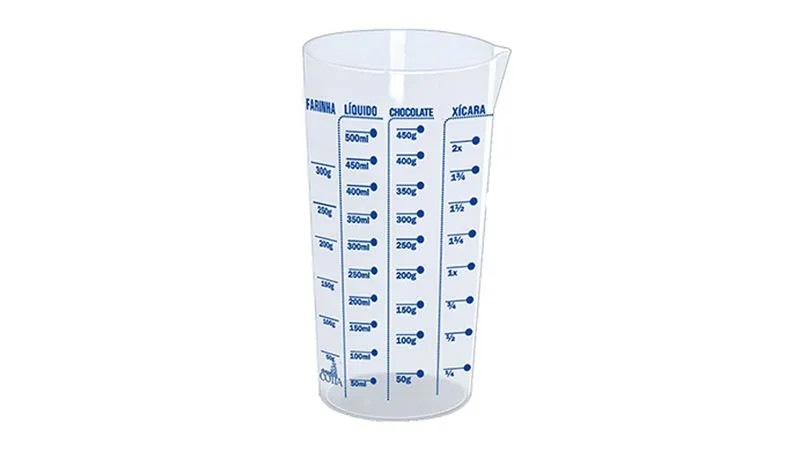 COPO MEDIDOR MULTIUSO PLAST GRADUADO 500ML