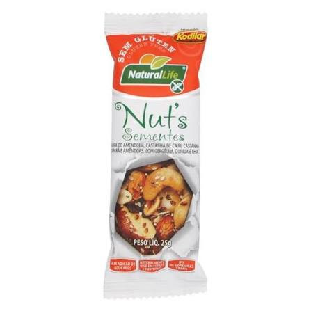 Barra Nuts Natural Life Zr Glut Sementes 25g