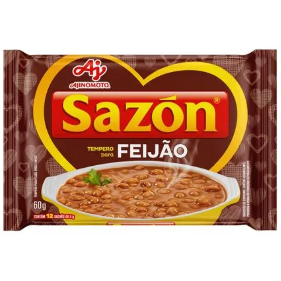 TEMPERO EM PO SAZON "FEIJAO" 60G (MARROM)