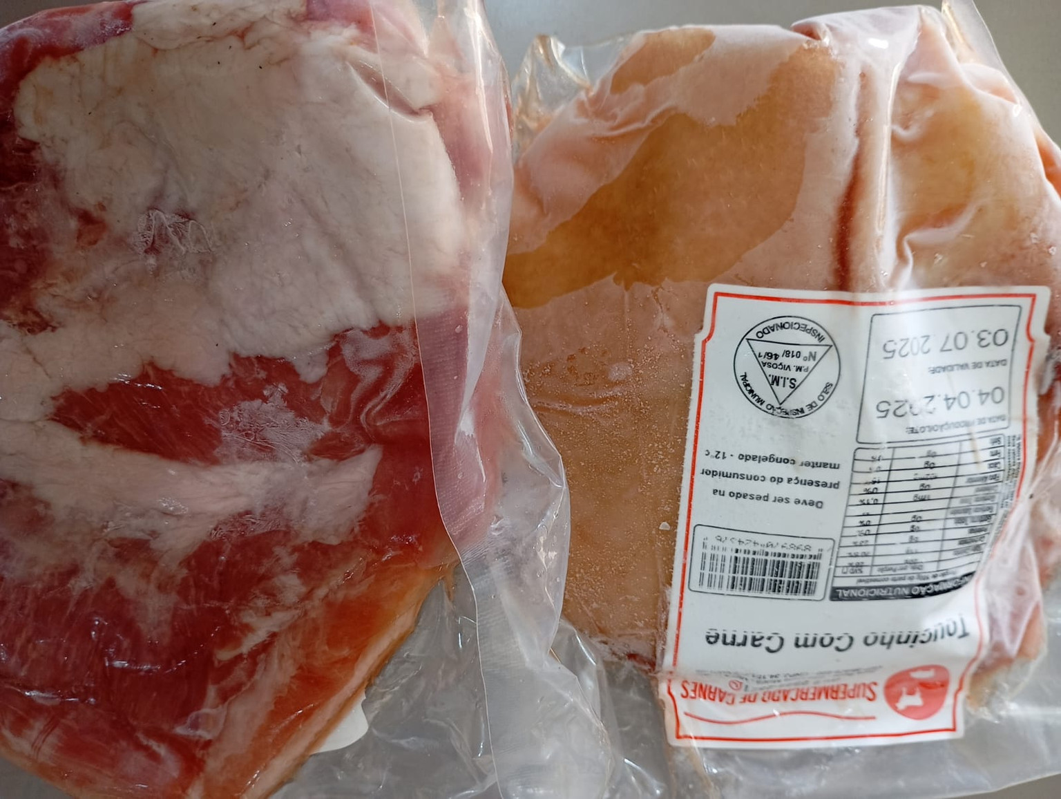 TOUCINHO SUINA SUPERMERCADO DE CARNES CONG 500GR