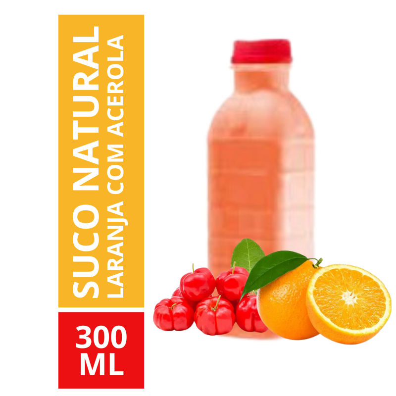 Suco Natural de Laranja com Acerola 300ml