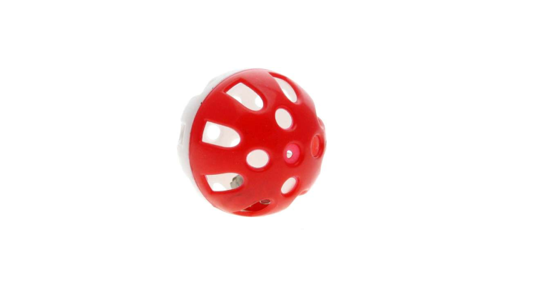 Brinquedo Bolinha Acrílica Vazada com Guizo