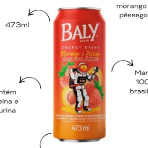 ENERGETICO BALLY MORANGO E PESSEGO 473ML