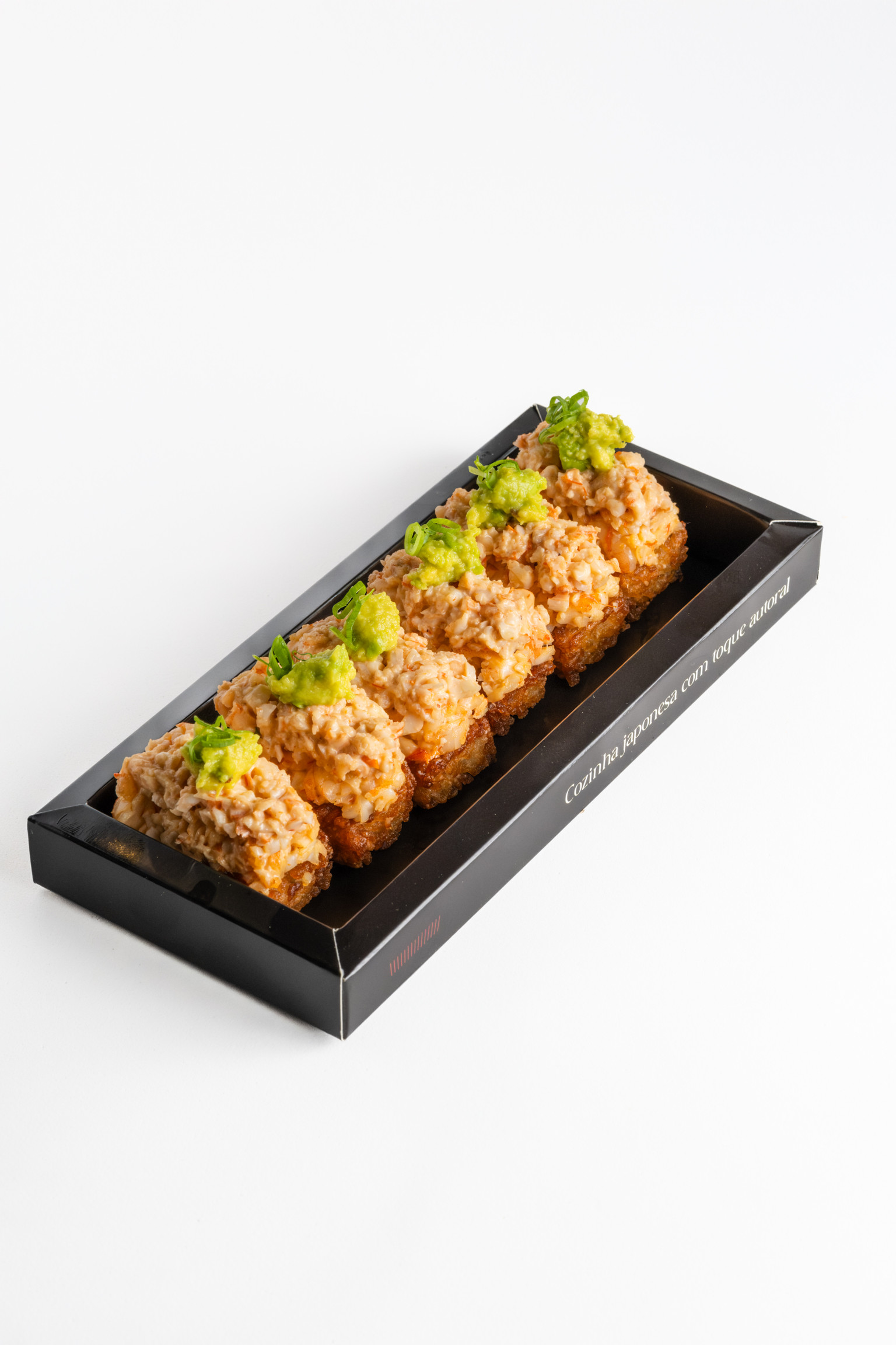 Crispy Rice de camarão