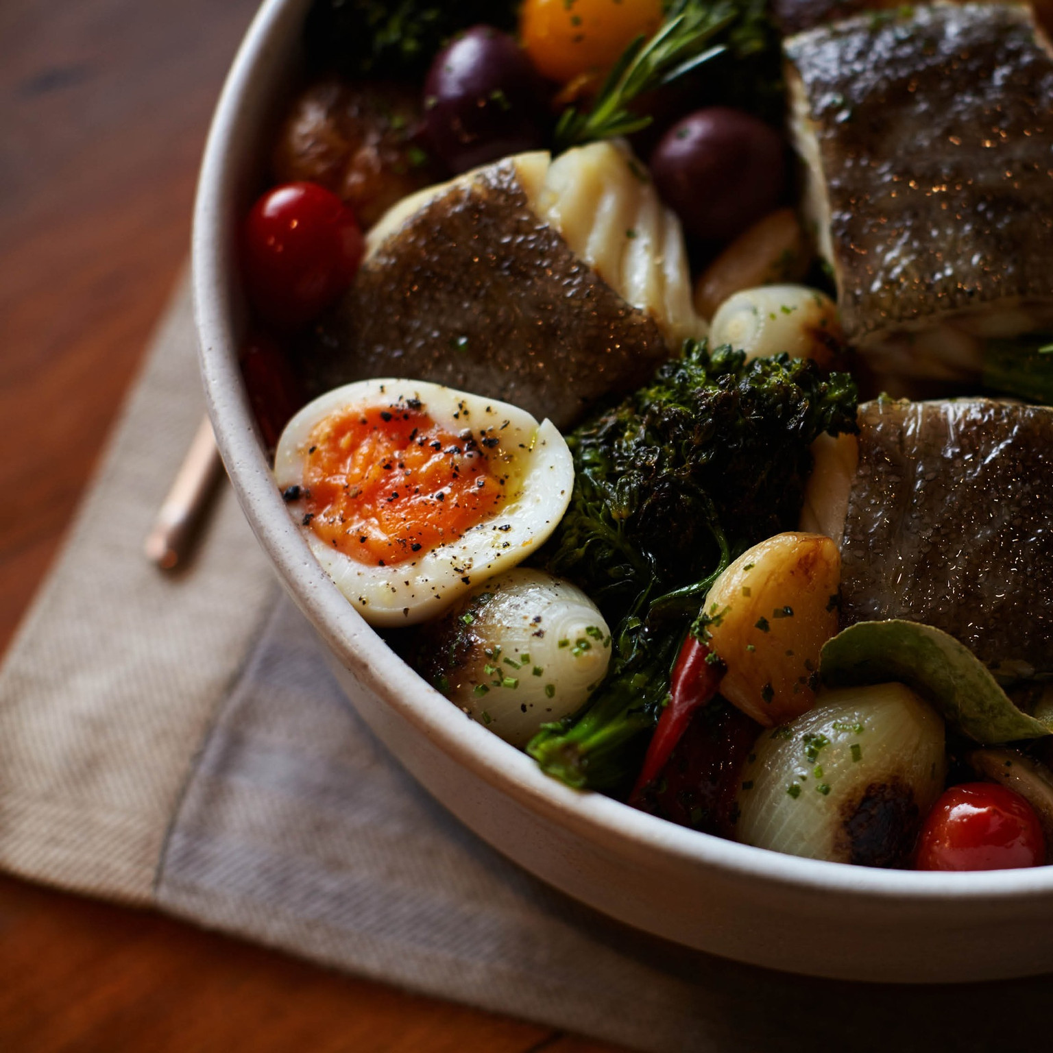 Bacalhau com legumes