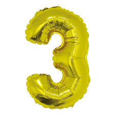 BALAO METALIZADO PEQ. DOURADO Nº 3