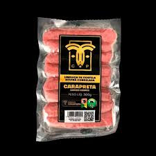 LINGUICA CARA PRETA DE COSTELA BOVINA CONGELADO - - 300 G