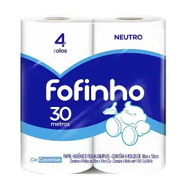 Papel Higienico Neutro (Fofinho) 4 Rolos