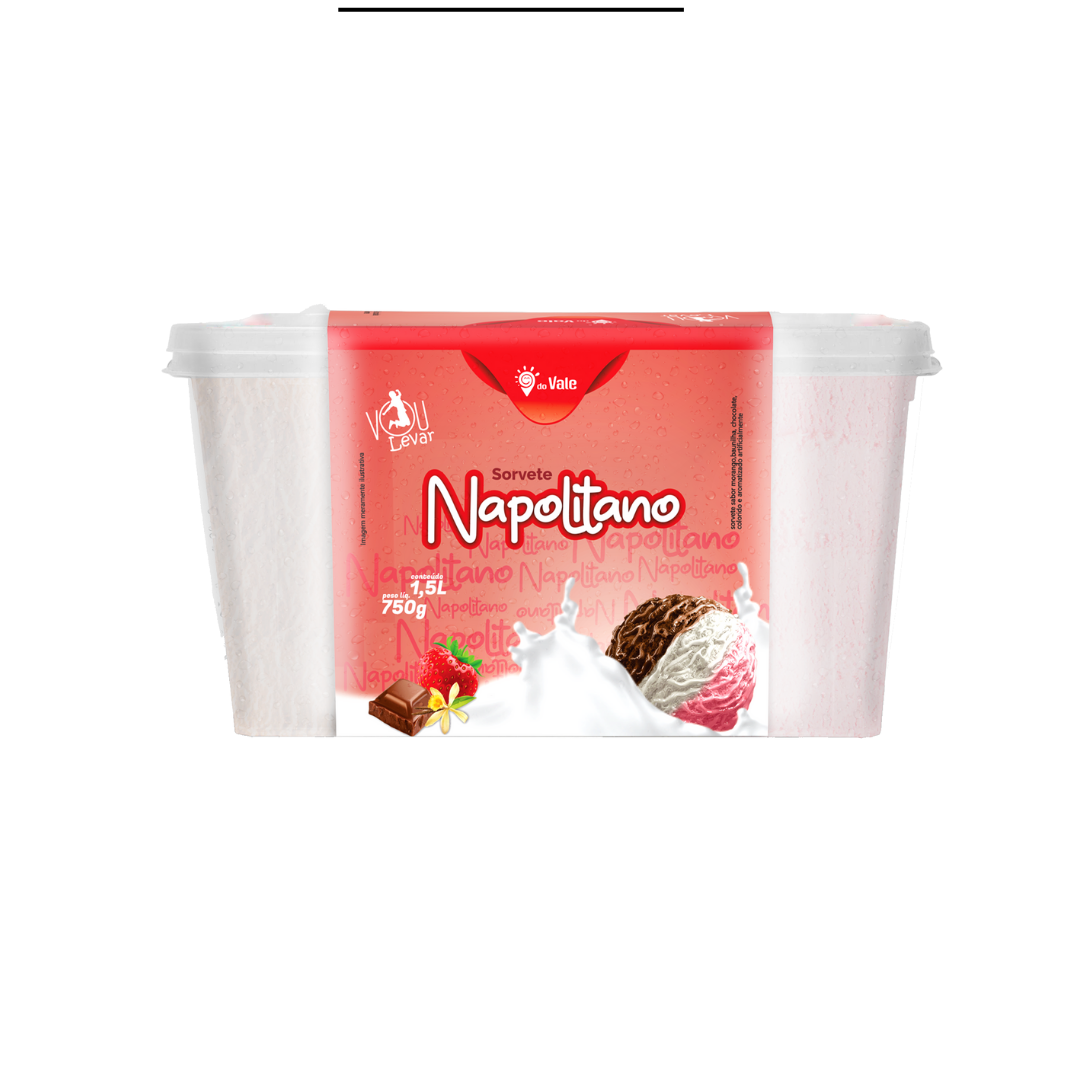 SORVETE 1.5L NAPOLITANO  