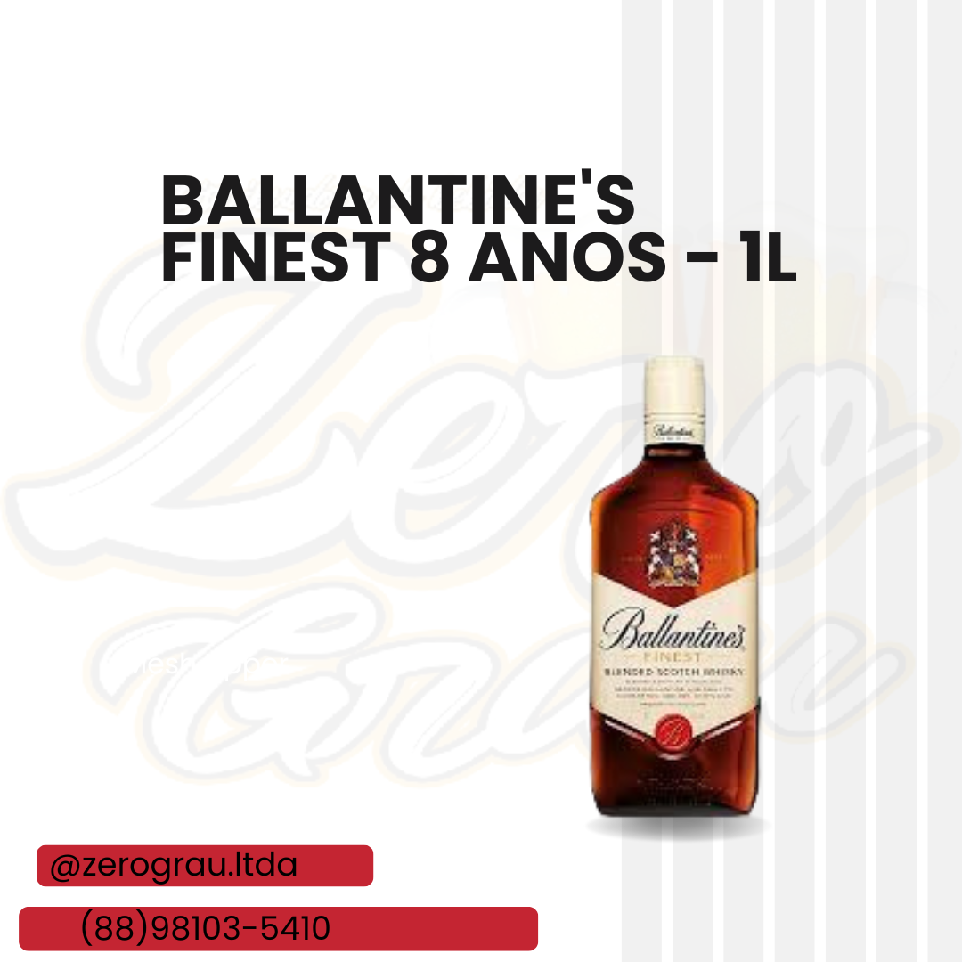 WHISKY BALLANTINES FINEST 8 ANOS 1LT