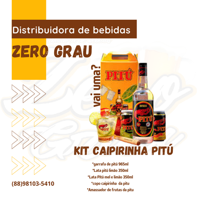 KIT CAIPIRINHA PITU CACHAÇA LT/LATA