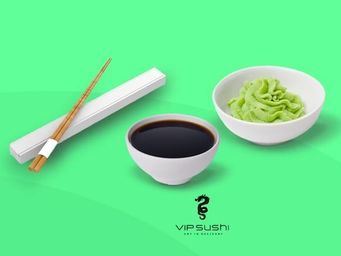 Kit com Hashi, Shoyo, Wasabi e 1 guardanapo