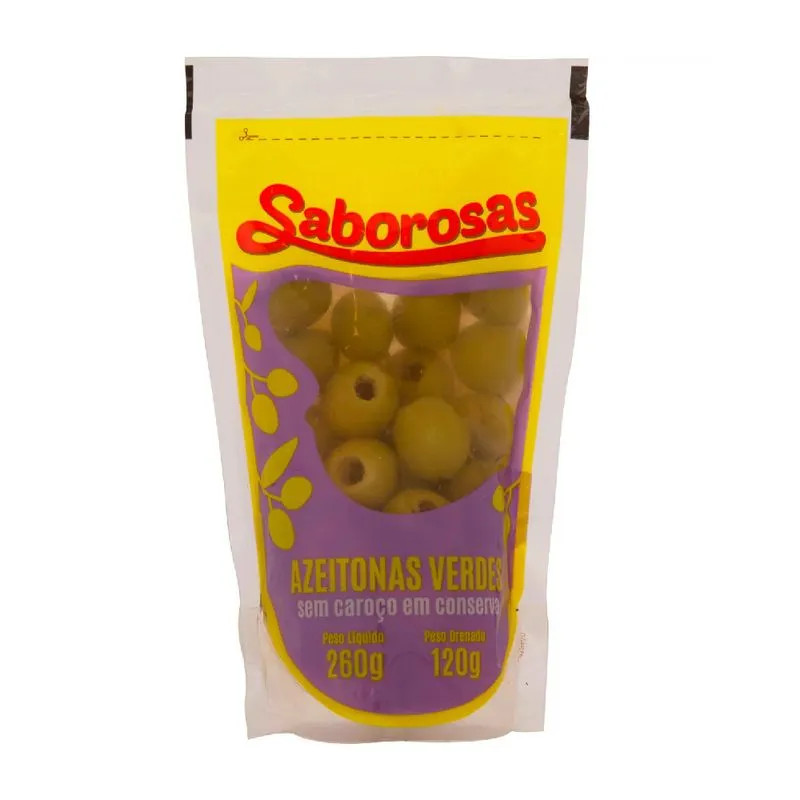 Azeitona Saborosas Vde S/Caroco Sc (260)120g
