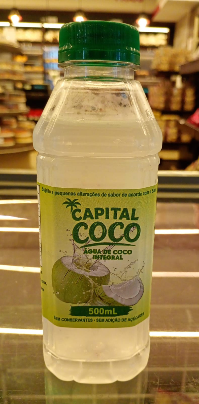 Água de coco integral. Capital coco 500 ml