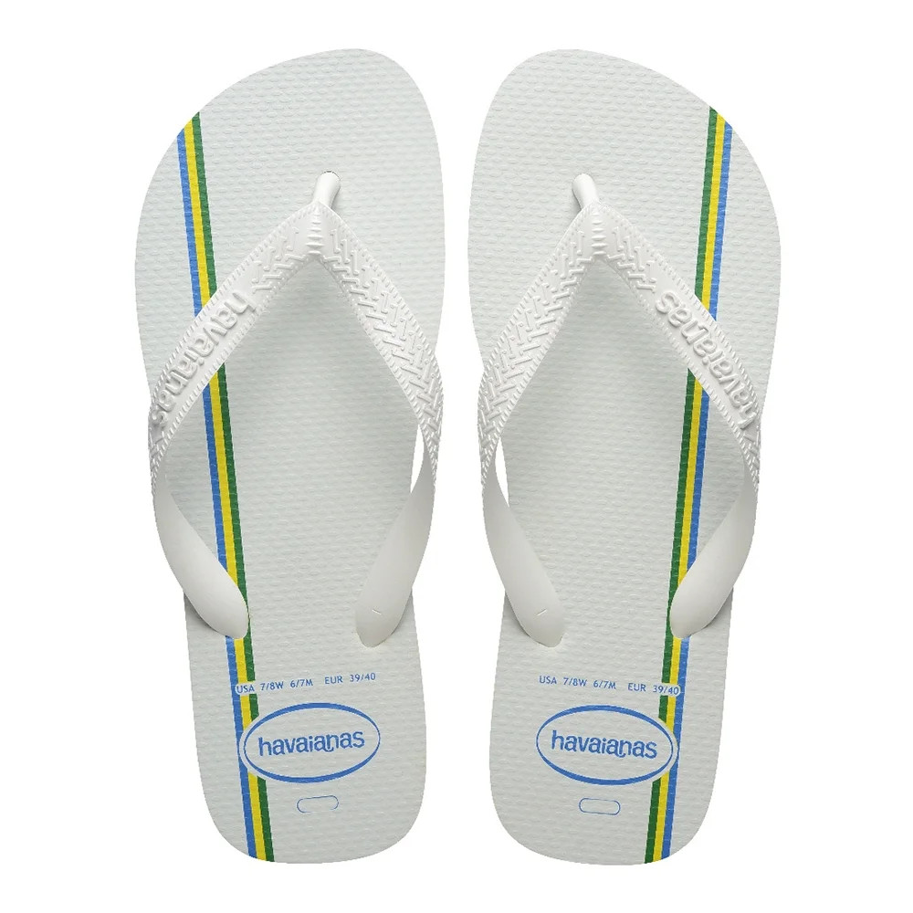 HAVAIANAS TOP VIBES BRASIL BRANCO 33/34**
