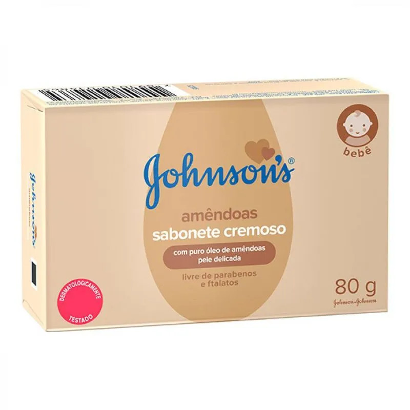 SABONETE JOHNSONS BABY 'OLEO DE AMENDOAS' 80G