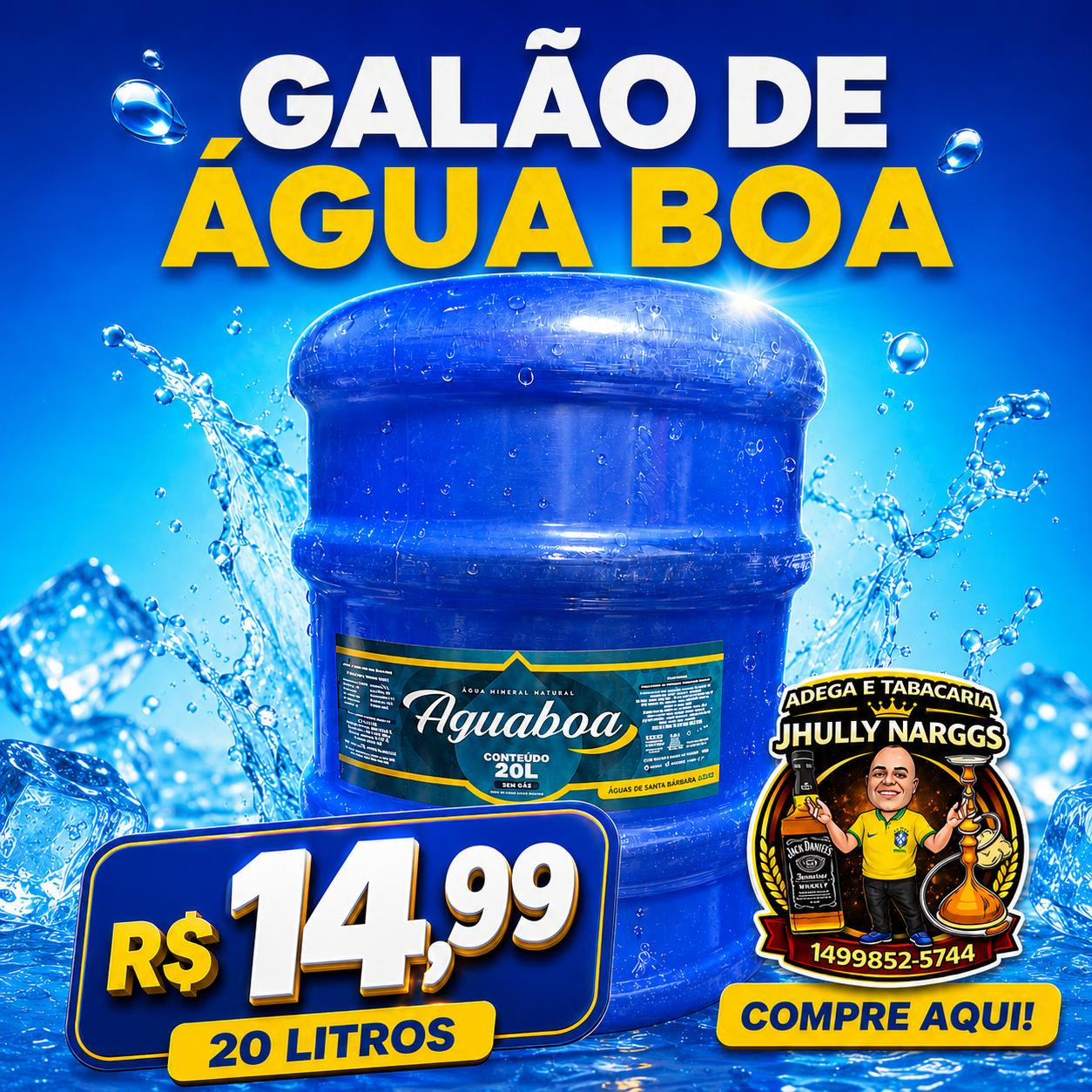 GALÃO DE AGUABOA 20L