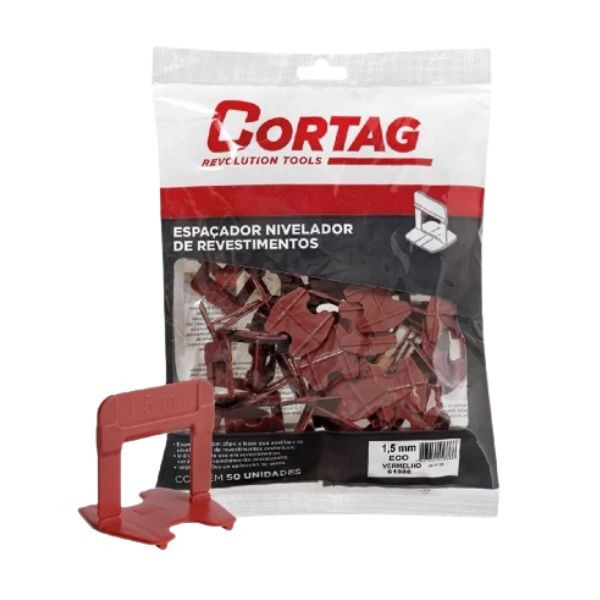 Espaçador Nivelador 1,5mm Eco Vermelho Pc 50 Un