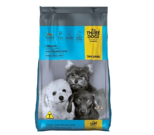 Three Dogs Original Filhotes porte pequeno 15Kg