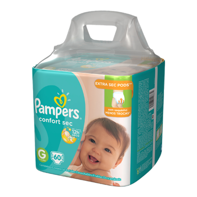 FRALDA PAMPERS CONFORTSEC BAG G