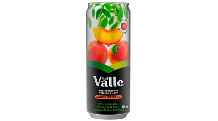 Suco Dell Valle de Pêssego Lata