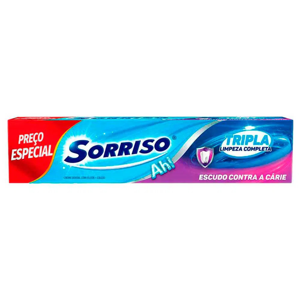 CREME DENTAL SORRISO TRIPLA LIMPEZA COMPLETA 180G