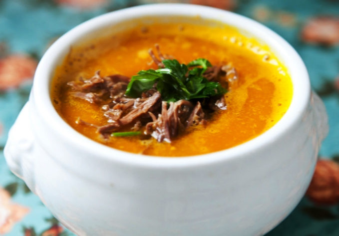 CALDO DE ABOBORA COM CARNE SECA  500ML