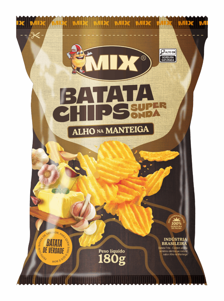 BATATA MIX SUPER ONDA ALHO NA MANTEIGA  CHIPS  180G