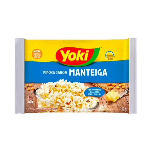 PIPOCA DE MICROONDAS MANTEIGA YOKI 100g