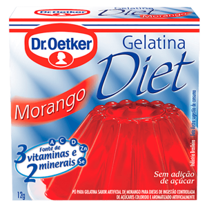 GELATINA DIET DR OETKER MORANGO 12G