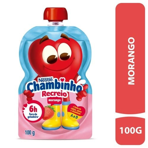 Iogurte de Morango Chambinho Pouch 100g
