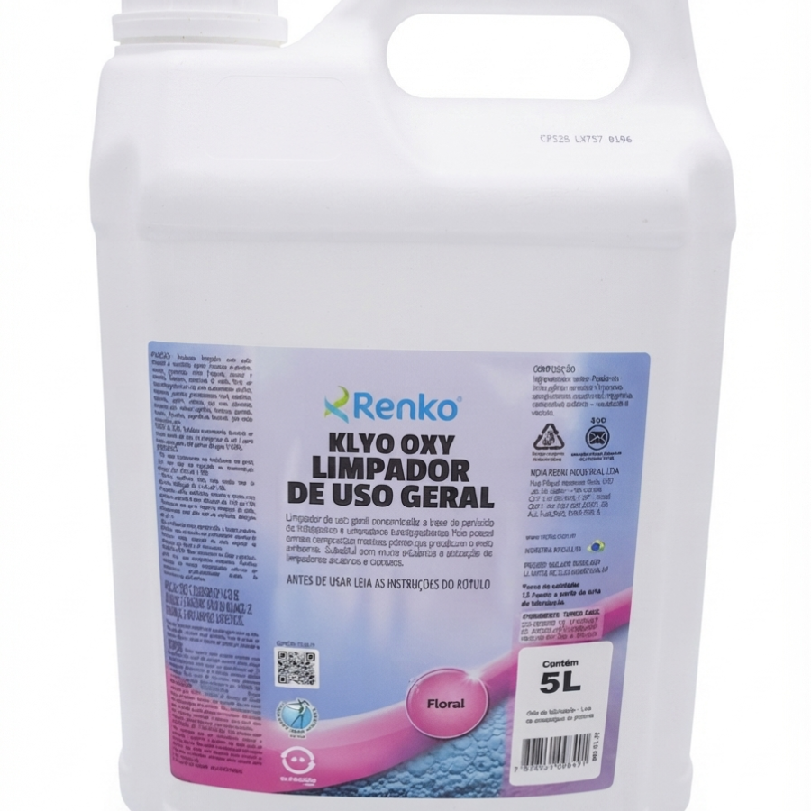 KLYO OXY - LIMPADOR A BASE DE PEROXIDO DE HIDROGENIO FLORAL 5L