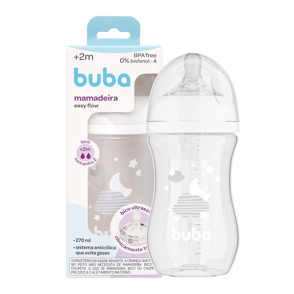 Mamadeira Buba 270 ml - Branca 