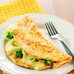 OMELETE DE BROCOLIS COM QUEIJO 