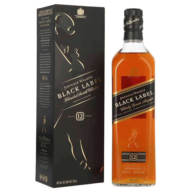  Whisky Johnnie Walker Black Label 12 anos 750 ml