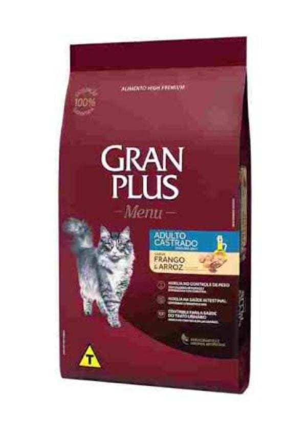 Gran Plus Gatos Castrados 10Kg Sabor Frango