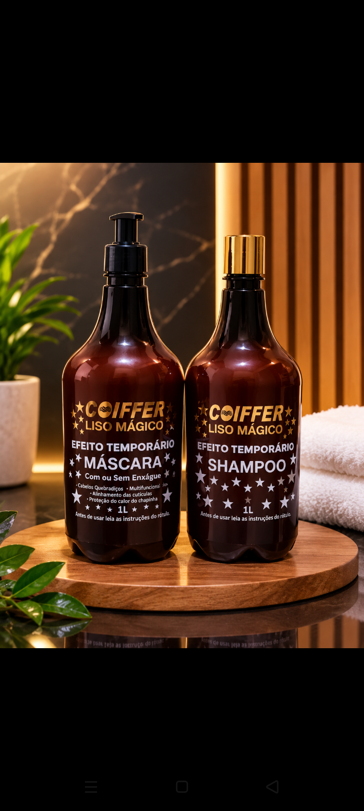 KIT PROF. LISO MAGICO COIFFER C/ 2PROD