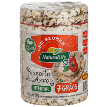 Biscoito Arroz Natural Life Zr Glut G 7graos 80g