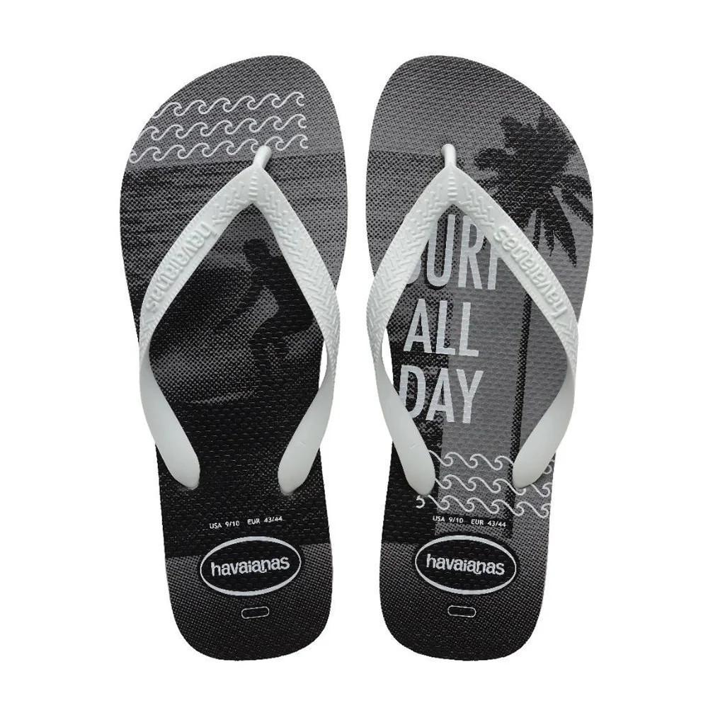 HAVAIANAS TOP ATHLETIC CINZA AÇO/PRETO/BRANCO 37/38**