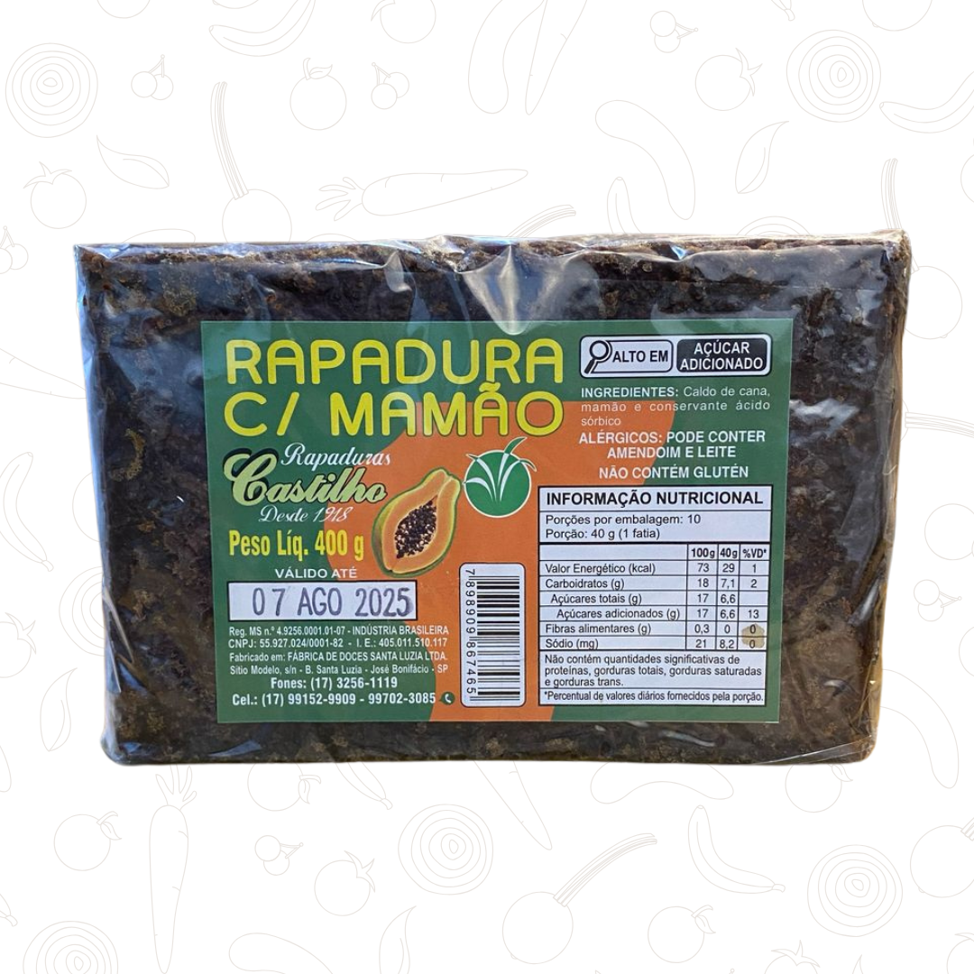 Rapadura de Mamão Castilho 400g
