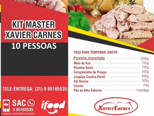 Kit master xavier 10 pessoas
