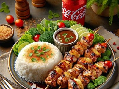 Escolha 2 sabores churrasco de espeto + Coca Cola Grátis Promoção