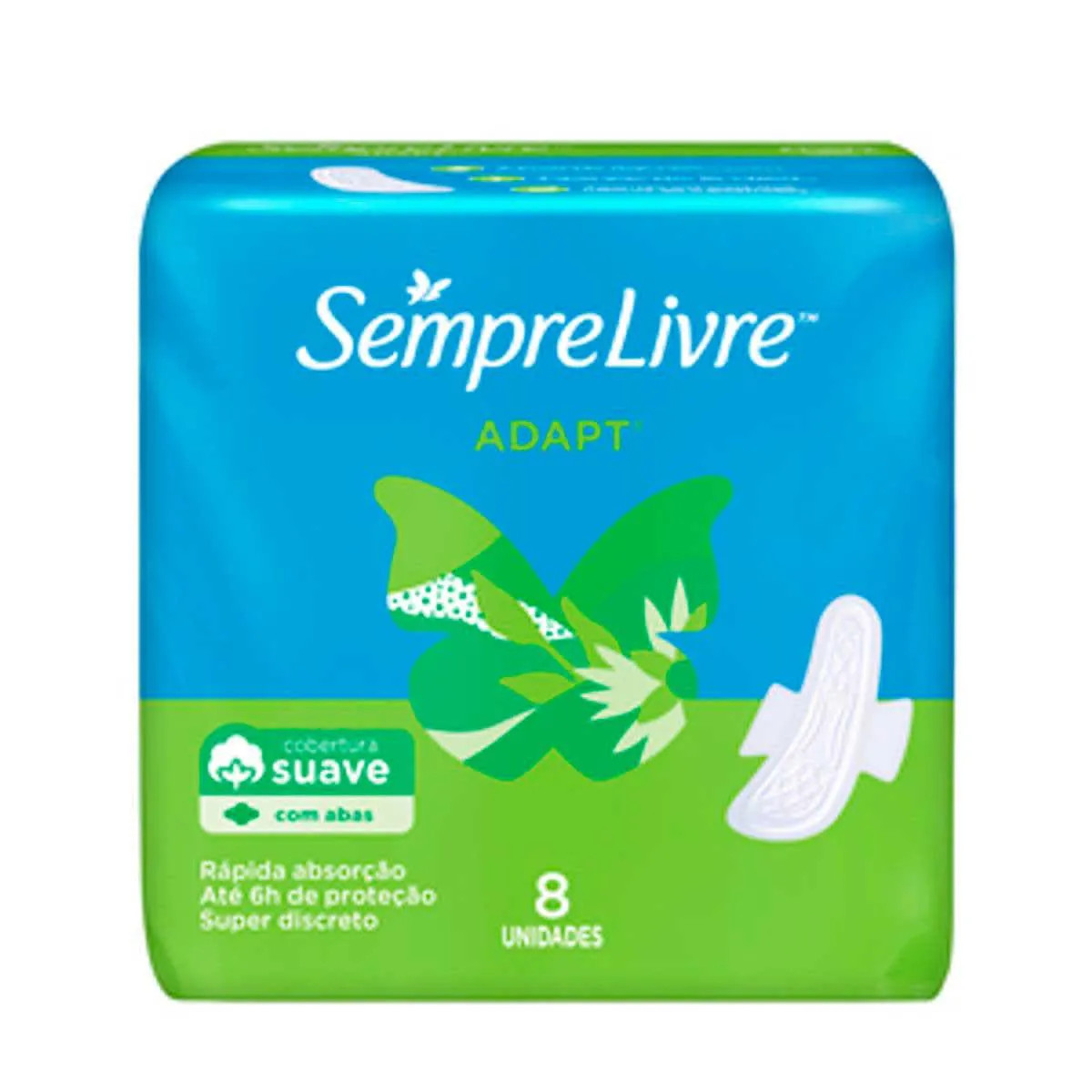 ABSORVENTE SEMPRE LIVRE C/ ABAS SUAVE C/8UN