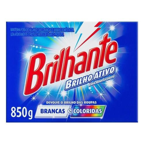Sabão em Pó Brilhante Brilho Ativo Embalagem 850g