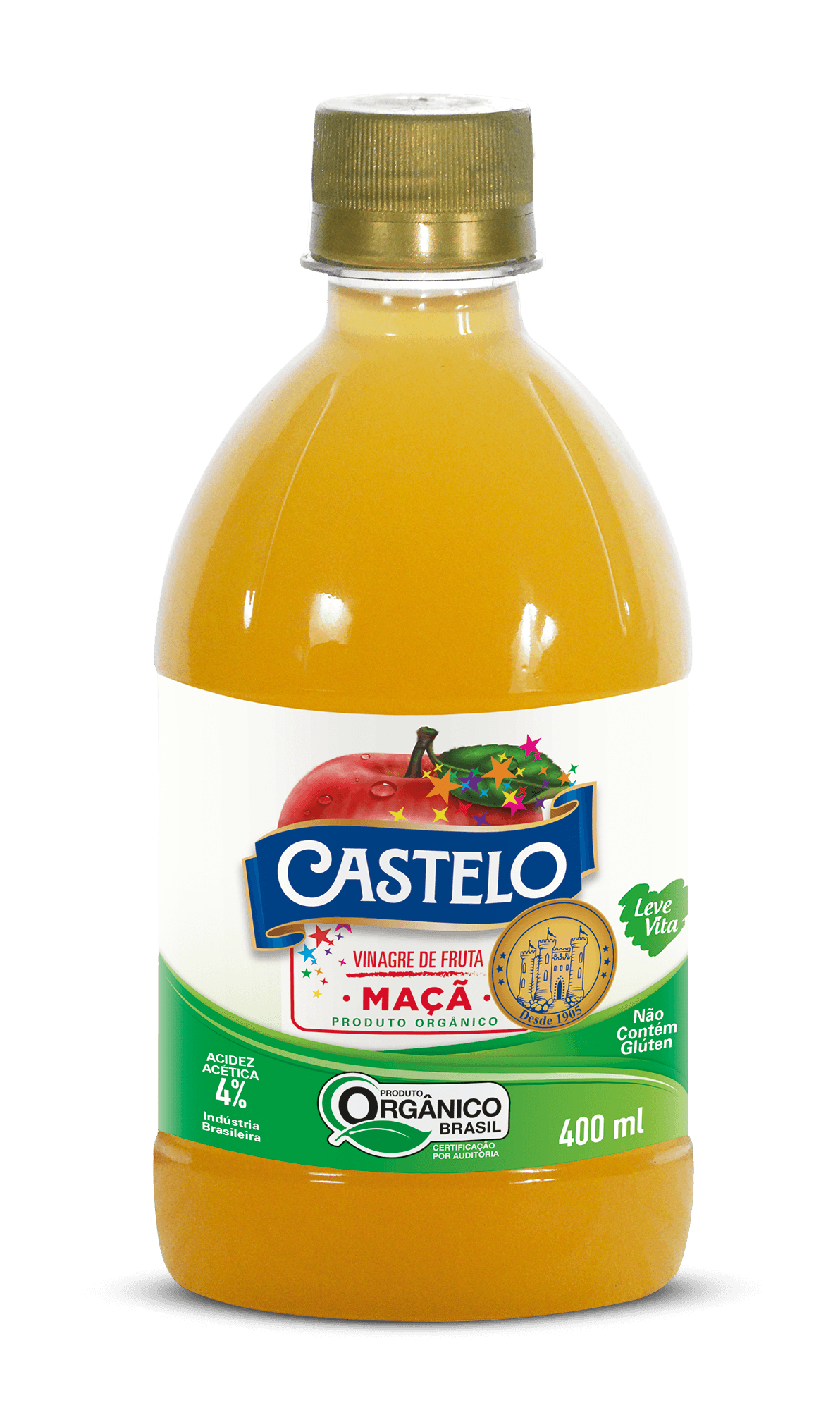 VINAGRE CASTELO MAÇA ORGANICO 400ML